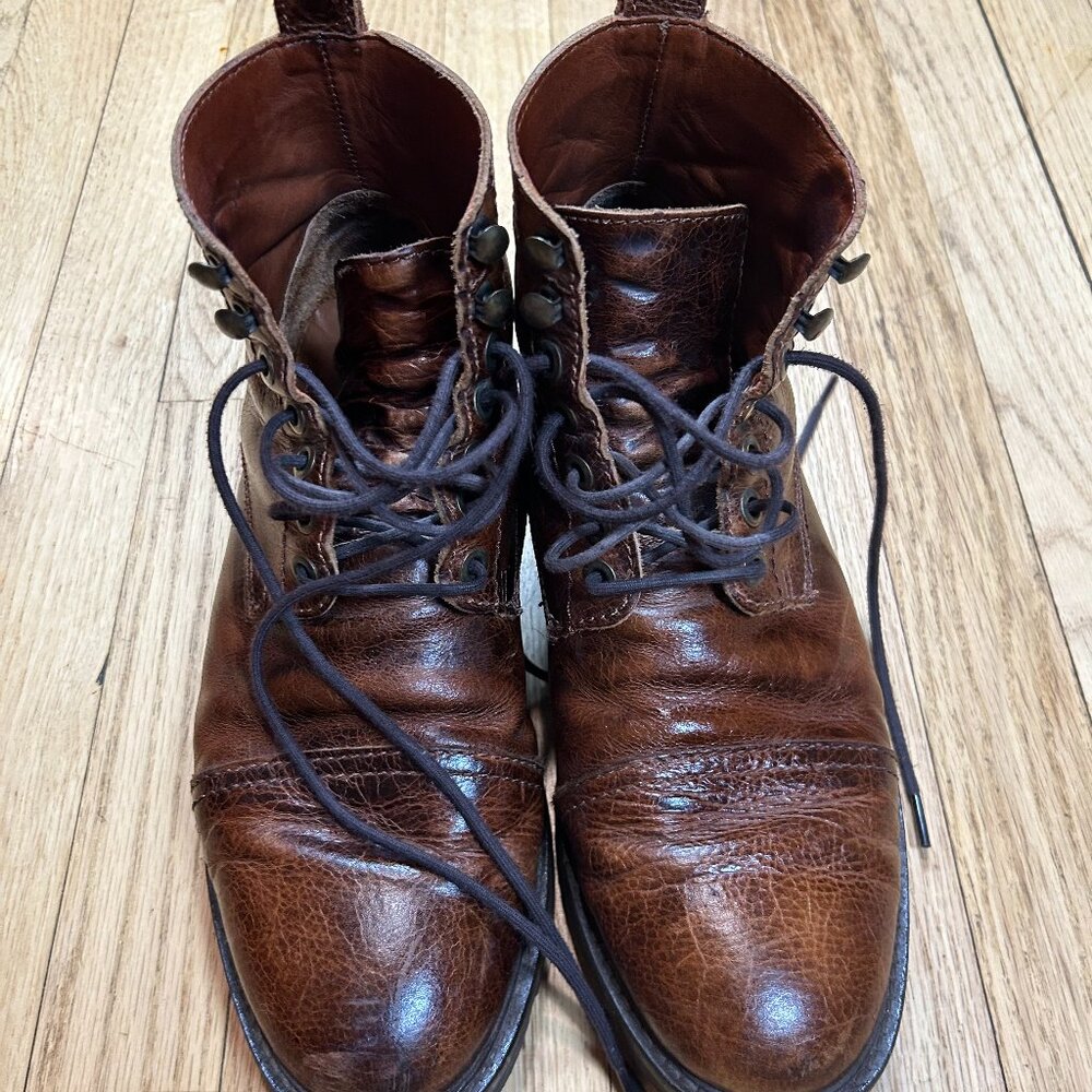 Portland Leather Patina Brown Toecap Men's Boots